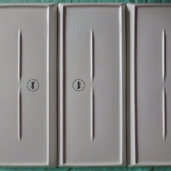 Sweese Rectangular Porcelain Platters, Serving Trays for Parties 12.5"L x 5.75”W - Picture 3 of 3